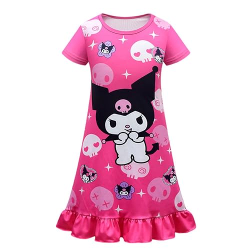 Princess Peach Nightgowns Little Girls Casual Kuromi Dress Princess Peach Pajamas