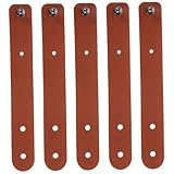 Amosfun 5個レザー ケーブル 皮革コードホルダー 耐久性ある再利用可能なケ
