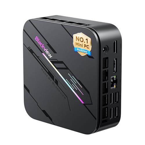 Migliori mini PC Desktop Blackview MP100 Pro Mini PC Intel Alder Lake i9-12900HK(14C/20T, fino a 5.0 GHz), W-11 Pro 16 GB RAM e 512 GB PCIe 4.0 SSD Mini Computer, 4K@144Hz Triple Display,WiFi 6+BT 5.2 Desktop PC per Ufficio