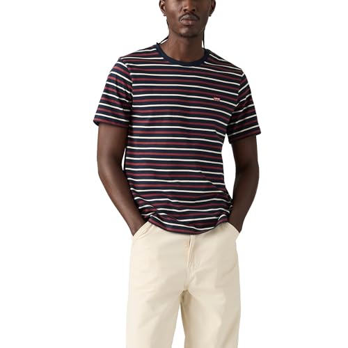 Levi's SS Original HM Tee T-Shirt, Andor Stripe Navy BL, XL Men