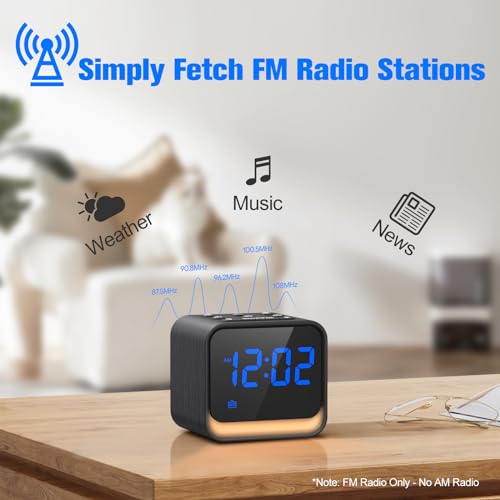 Housbay TS1R Alarm Clock Radio For Bedroom- 5W Bluetooth Speaker thumb #4