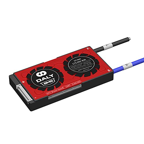 DALY Smart BMS Li-ion 17S 60V 40A PCB Battery Management System with UART Communication CAN 485 Bluetooth Battery Monitoring Module for Lithium Battery Pack Rated 3.7V