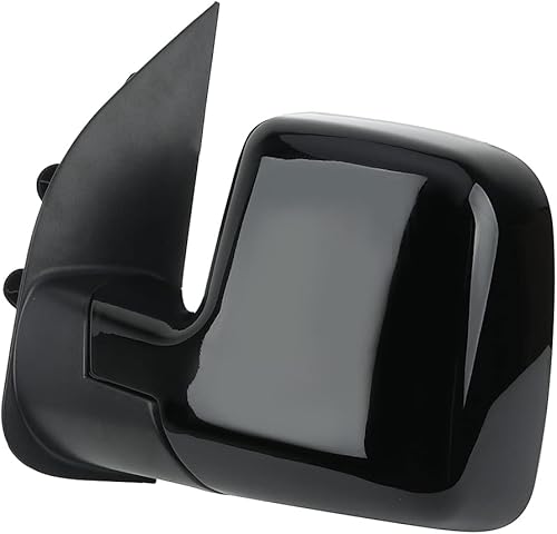 Miniatura 9 de Juego de espejos laterales para Ford E150 E250 E350 E450 E550 Van plegable manual, sin calefacción, luz de charco, color negro liso