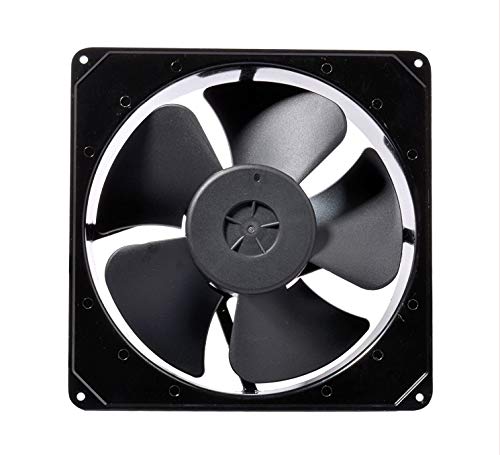 Vendoz Sunflow AC Medium Kitchen Exhaust Aluminium Fan, 8.70″ inches (22x22x6cm), Black
