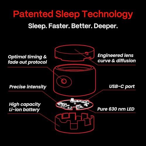 Helight Red Light Therapy Sleep Device – 630nm Pure Red Light Lamp Sleep Aid to Support Deep Relaxation – Rest Lamp Backed by Science for Adults & Kids Bedrooms