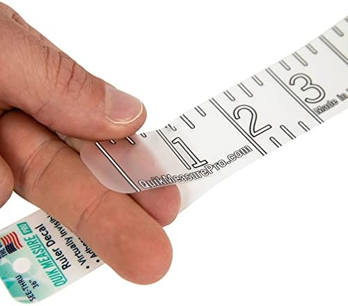 36" Fish Measuring Ruler Sticker | Waterproof Transparent Decal Tape | Made in USA | Bold and Easy Read Markings | Boat, Kayak, Net, Cooler Compatible | UV-Resistant Adhesive | Easy Application