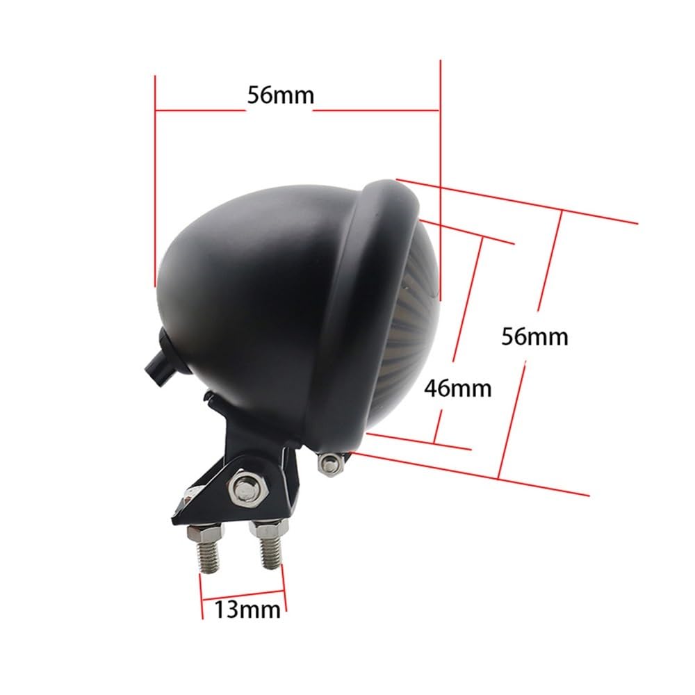 Luce Posteriore A LED Da 12 V Moto Freno Stop Chopper Bobber Cafe Racer Strada Fanale Stop Luci Freno(Red Silver)