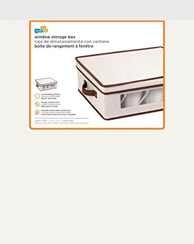 Honey-Can-Do SFT-02066 Natural Canvas Soft Storage Window Box, Large 16x14