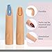 Giantree 2 PCS Silicone Practice Fingers for Acrylic Nails, Fake Training Nail Practice Finger Model, Flexible Bendable Mannequin Finger Soft Silicone Fake Fingers for Nails Art DIY