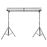 beamz Truss DJ Lighting Goal Post Stand - 3m Wide Adjustable Gantry with Tripod Stands, Portable 100kg Load LED Light Stand System for Stage, Disco & Mobile DJ Setups, 4m Max Height
