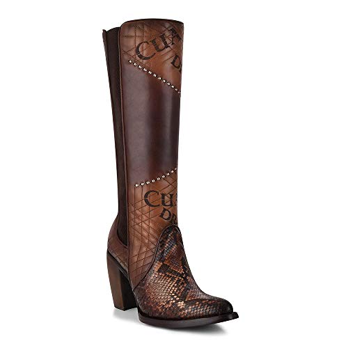 Cuadra Women's Boot in Genuine Python Leather and Bovine Leather, 3F66PH2