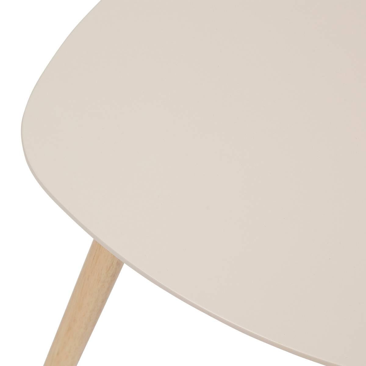 Atmosphera - Tables Gigognes Mileo, Lot de 3 - Beige, Pieds Bois, H 45 cm - Table Basse d'Appoint pour Salon, Chambre