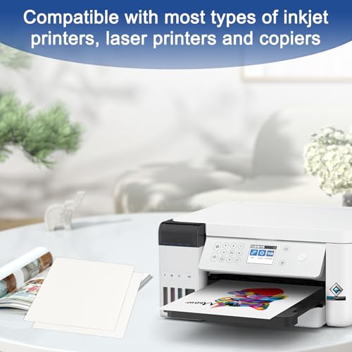 GBACHOOSE 100 Stück Kartonpapier A4, Menükarten, 250g/m² Papier A4 Elfenbein Papier, Dickes papier 21 x 29,7 cm für Einladungen, Hochzeit, DIY-Karten