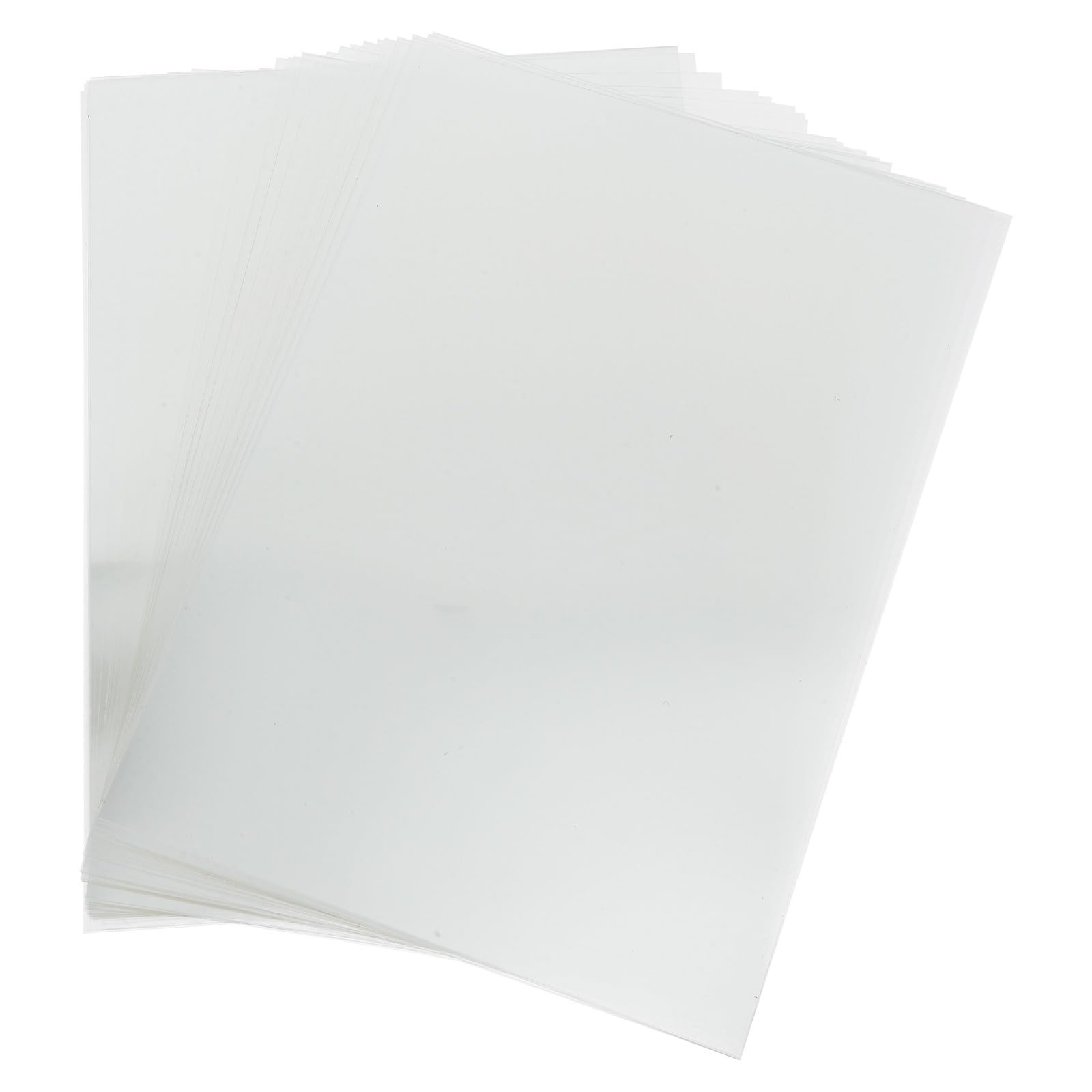 TEHAUX Feuilles de Couverture Transparentes en Plastique pour Classeurs, Support Stable Bords Découpés Précisément, Lot de 100 Pièces pour Rapports Professionnels