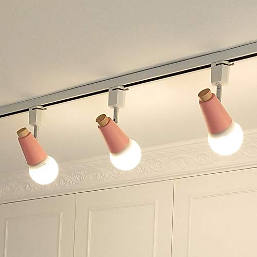 Barras De Focos 1 PCS Lámpara de pista LED Moderna Colorido 2 Way Spotlights Ajustable Spotlights Track Lighting Fixture 120V Light Bar Showroom Tienda de ropa LáMpara De Techo