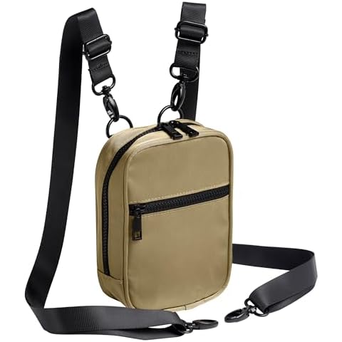 Uselike Crossbody Bag Sling Purse for Women Travel, Multi Position Fanny Back Pack with 2 Adjustable Straps 1.5L(Dark Khaki) Cover