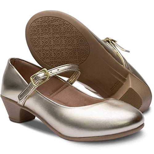 Sapato Salto Infantil Boneca 11 (31, Dourado)