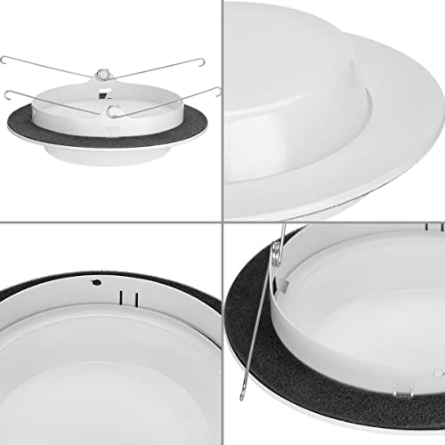 Progress Lighting P806005-028 6" Recessed Drop Lensed Shower Trim con Difusor de Vidrio Esmerilado Satinado Blanco para Housing de 6 pulgadas (Serie P806N) miniatura 5