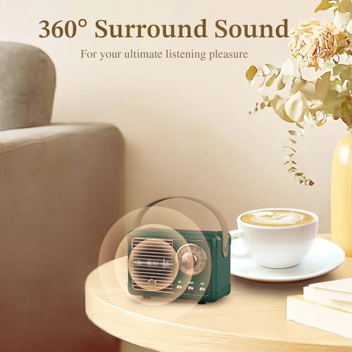 Image of PRUNUS Bluetooth Speaker, Mini Wireless Bluetooth Speaker,Cute Support USB /TF Card /AUX for Kitchen Desk Bedroom Office Party Outdoor(Green)