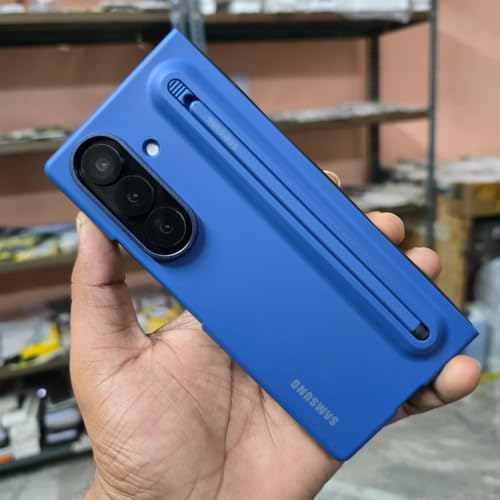 Image of Magnetic Original for Samsung Galaxy Z Fold 7 Case /Cover with S Pen & Front Screen Protector | 360 Full Protection Cover | Slim Matte Hard Back Case | Premium Shockproof Design (Blue)