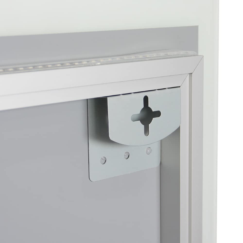 axentia Spiegel mit LED-Beleuchtung, Badspiegel mit Touch, ca. 70 x 60 x 3,5 cm