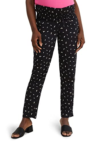 C&A Damen Palazzohose Hosen Mama Tapered Stretch|Baumwolle schwarz 44 S-L-R