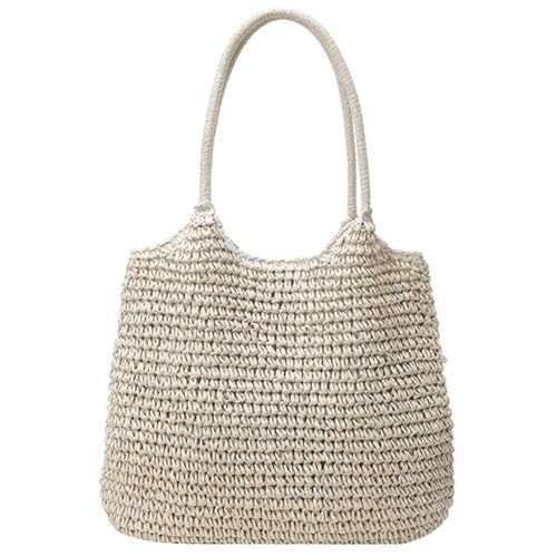 Fourre-tout en paille spacieux et sac souple portable pour éviter les sacs lourds