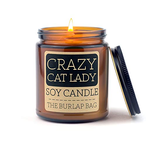 The Burlap Bag 9oz Soy Candles (Crazy Cat Lady)