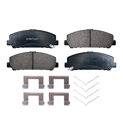 Image of Detroit Axle - Front Brake Pads for 2005-2010 Infiniti QX56 2006-2011 Nissan Armada 2008-2010 Titan Ceramic Brake Pads Replacement