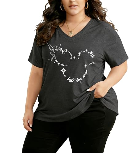 Image of NANYUAYA Plus Size Magic Shirts for Women Castle Kingdom Graphic Magical T Shirt Cute Holiday Princess Tee Vacation Tops
