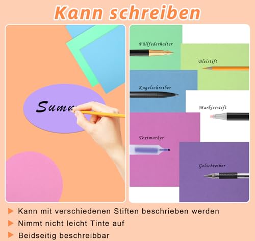 360 Stück Moderationskarten Set,Agoer 6 Farben Metaplankarten Rund,Oval,Rechteckig,3 Stlie Karteikarten Lernkarten Blanko Präsentationskarten Bunte Für Moderation Farbig Sortiert,Lehrerbedarf,Vortrag