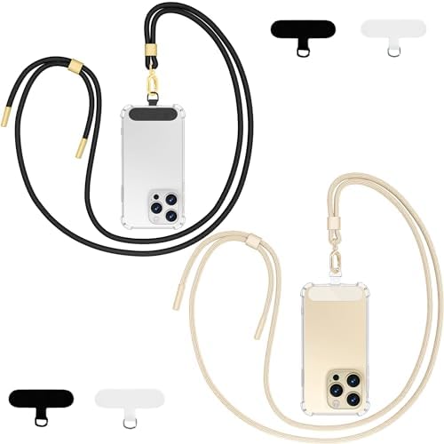 AULEEP Cell Phone Lanyard, 2 Packs Adjustable Phone Lanyard Neck Strap ...