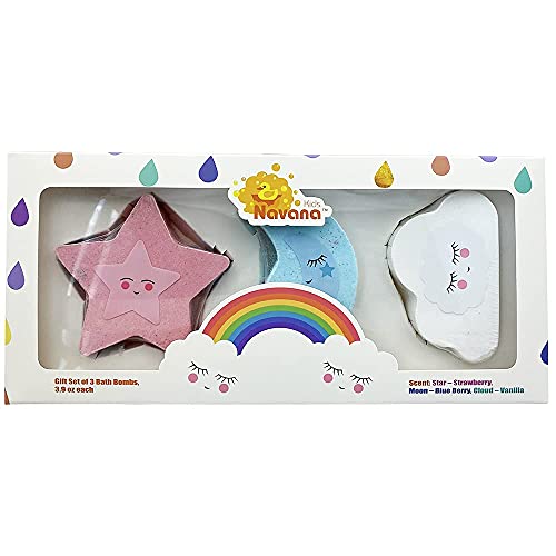Navana Bath Bomb Gift Sets - Rainbow Bath Bomb, Dinosaur Bath Bomb, Galaxy Bath Bombs - Special Birthday Gifts Bathbomb Surprise For Kids (12 Oz) #TOP6
