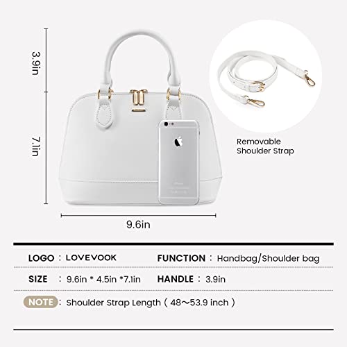 Image of LOVEVOOK Purse for Women Crossbody Bags Classic Double Zip Top Handle Dome Satchel Bag