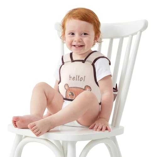 Elfzone High Chair Straps - Portable Feeding Strap Safety Belt Foldable Booster Harness Belt for Restaurant Shopping Cart Travel