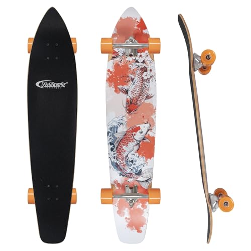 Nattork 44 Inch Cruiser Longboard Skateboard Complete 8 Ply Canadian Hard Maple...