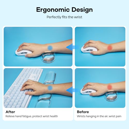 Image of EPOMAKER CloudGel Wrist Rest for Keyboard and Mouse, 2 Pieces