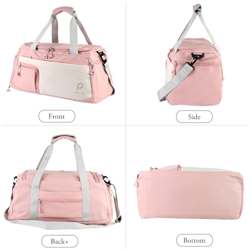 Image of PALAY Gym Bag Fashion Fitness Bag with Shoe Compartment Lightweight Duffle Shoulder Travel Multifunctional Travel Waterproof Day Pack Shoulder Yoga,Pink