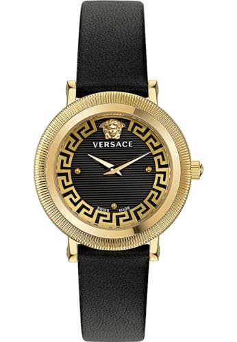 Versace Orologio Analogico Al Quarzo Da Donna Con Cinturino In Pelle Ve7F00323
