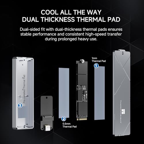 Cofre externo para SSD M.2 Thermalright HR-EB109 Dual C gris miniatura 4