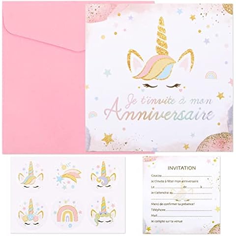 Invitations Anniversaire Licorne BETESSIN Cover