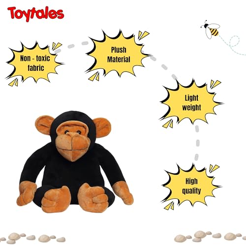 Image of TOYTALES Kong Monkey Plush Toy Super Soft & Huggable Stuffed Animal for Kids | Cute Monkey Cuddly Toy for Boys & Girls (30cm)