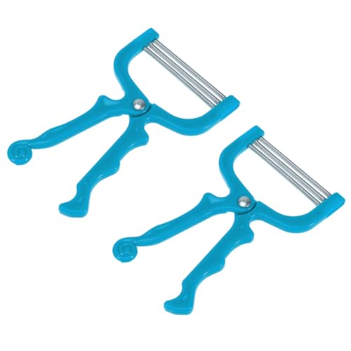 CALLARON 1 Set 2pcs Facial Hair Remover Facial Hair Threader Hair Removal Tool Hair Removal Device Con Spring Face Hair Removal Face Hair Threading Tool for You Skin Plucky Abs Blue