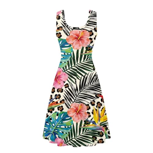 Image of Dreaweet Casual Sleeveless Dresses for Women Girls, Round Neck Tank Dresses with Pockets Summer Sundress Size XS-4XL