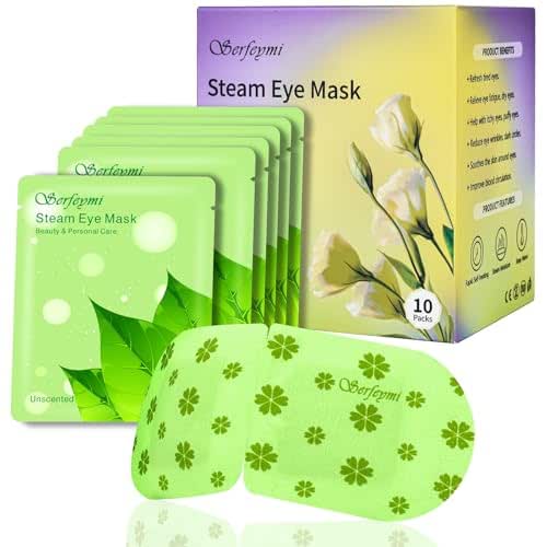 Serfeymi 10 Packs Steam Eye Masks Relief Eye Fatigue, Eye