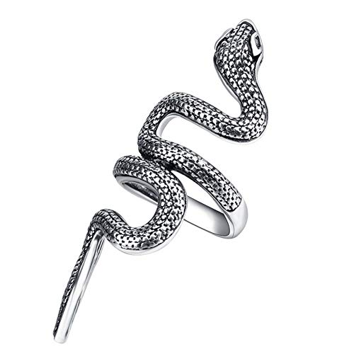 Preisvergleich Produktbild DIYOO Snake Ring Silber Fingerring für Frauen Männer