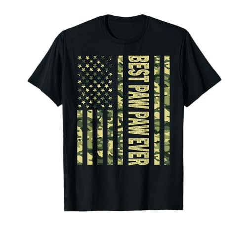 Best Paw Paw Ever US American Flag Funny Grandpa Fathers Day Men T-Shirt