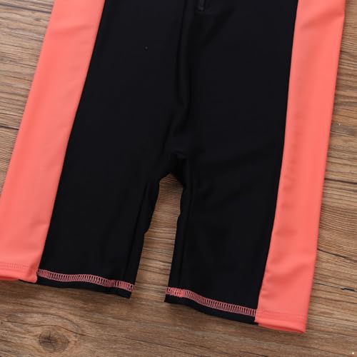 Image of Alvivi Kids Baby Boy Girls Short Sleeve Shorty Swimming Suit UV Sun Protective Zipper One Piece Swimsuit