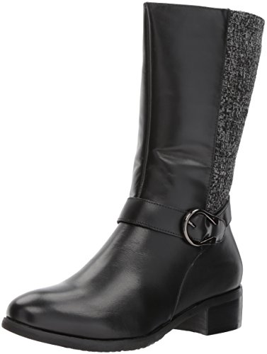 Propet women's Tessa Riding Boot, black, 6 M US