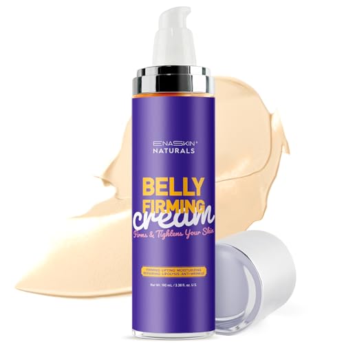 Belly Firming Cream for Skin Tightening: Enaskin Naturals Flat Cellulite Cream for Stomach & Thighs & Butt - Moisturizing Lifting Body Lotion for Women and Men - 120ML